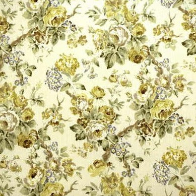 7.25 yards of Lee Jofa Garden Roses Lime/ Leaf Fabric