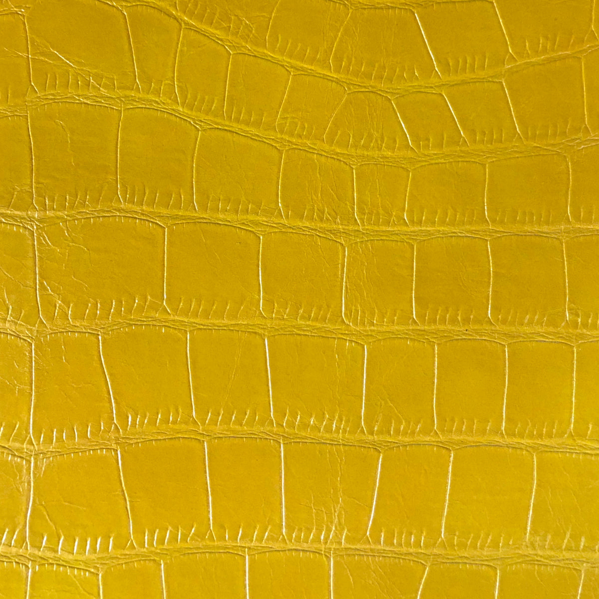 Yellow Crocodile Vinyl Fabric Savvy Swatch