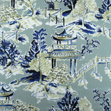 Hamilton's Ming Rain Chinoiserie Printed Decorator Fabric