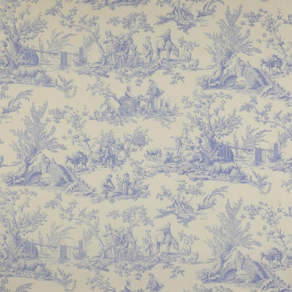 2.1 Yards of Manuel Canovas Bellegarde Bleu Toile Decorator Fabric