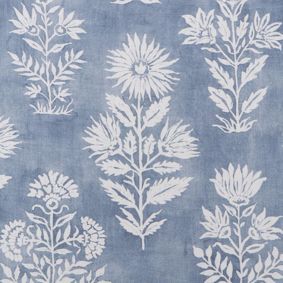 P Kaufmann Floral Batik Blue Clay Decorator Fabric