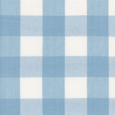 Roth and Tompkins Lyme Cornflower and White Check Fabric