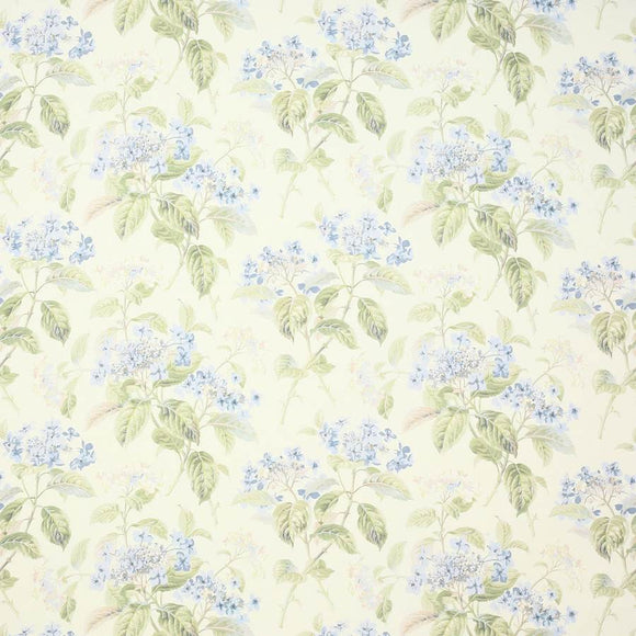 3.6 Yards of Eloise Blue and Green Decorator Fabric