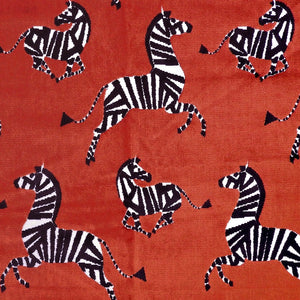 Farlowe Garnet Zebra Velvet Decorator Fabric