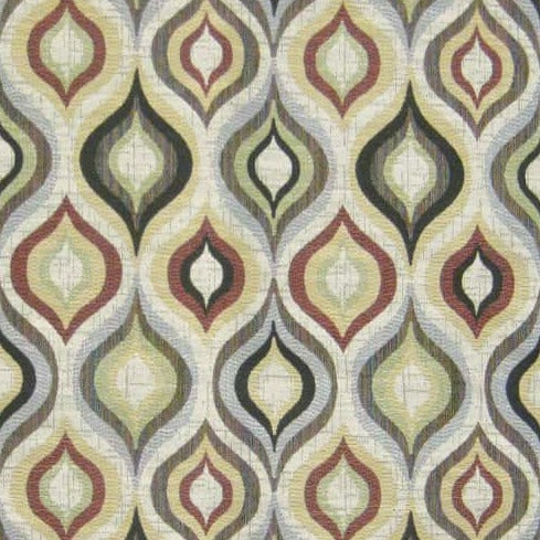 Regal Garrett Redstone Ogee Multi Decorator Fabric