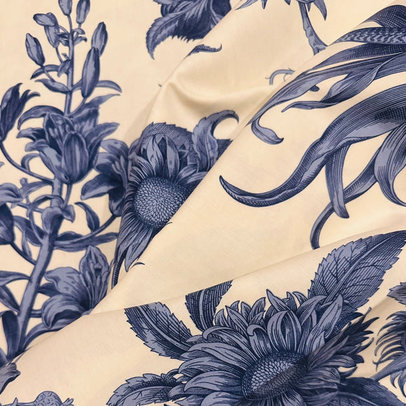 3.3 Yards of Cowtan and Tout Botanique Spectaculaire Bleu Decorator Fabric