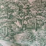 Cyrus Clark Co. Hempstead  Green Toile Decorator Fabric