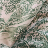 Cyrus Clark Co. Hempstead  Green Toile Decorator Fabric