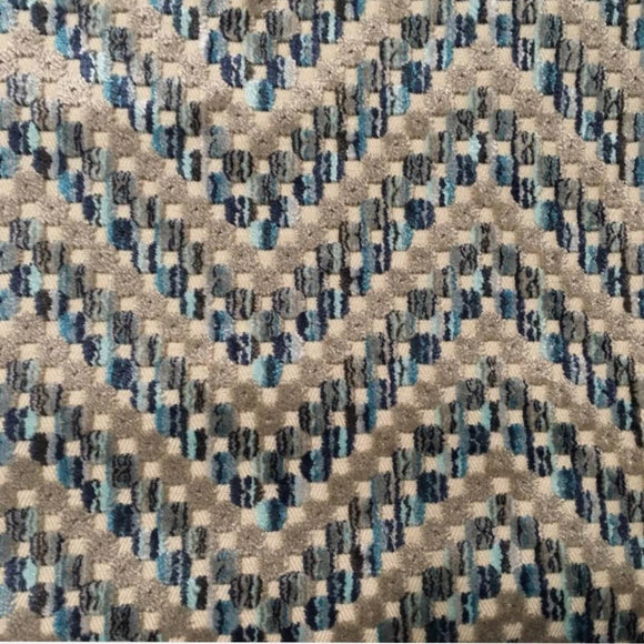 2.4 Yards Romo Ortiz Moroccan Blue Decorator Fabric