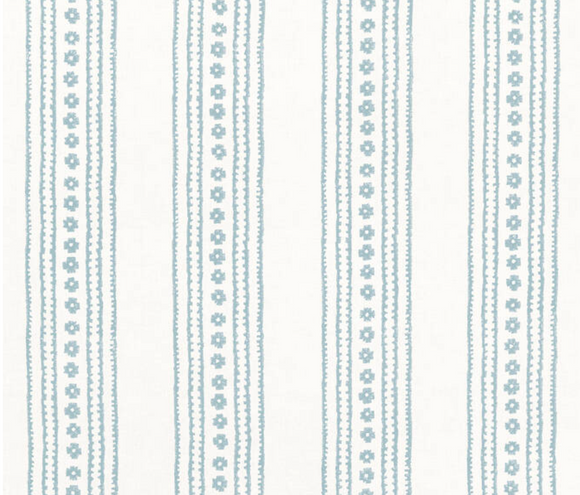 New Haven Stripe Spa Blue Decorator Fabric