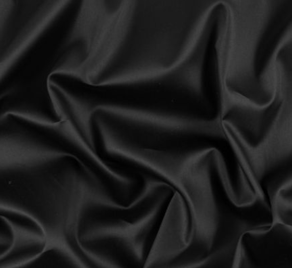 Black Sateen Cotton Decorator Fabric