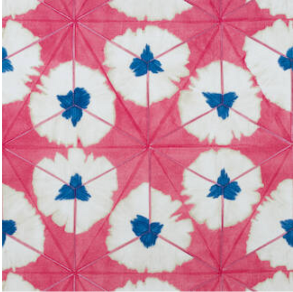 Sunburst Pink and Blue Decorator Fabric