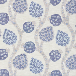 1.2 or 1.4 Yards Schumacher Annabel Warp Print in Blue Decorator Fabric
