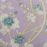 2.4 Yards Quadrille Happy Garden Lavender Decorator Fabric