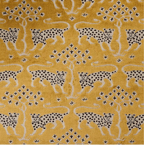 Schumacher's Woodland Lepoard Velvet Gold Decorator Fabric