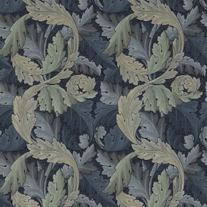 2.3 Yards William Morris Acanthus Tapestry Indigo/Mineral Decorator Fabric