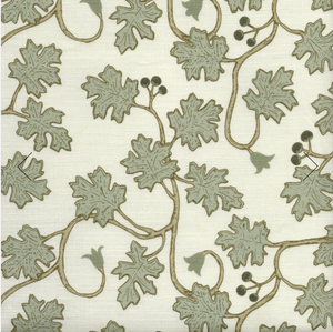 1.75 Yards Lauren Servati Leaves with Berries Verdant Decorator Fabric