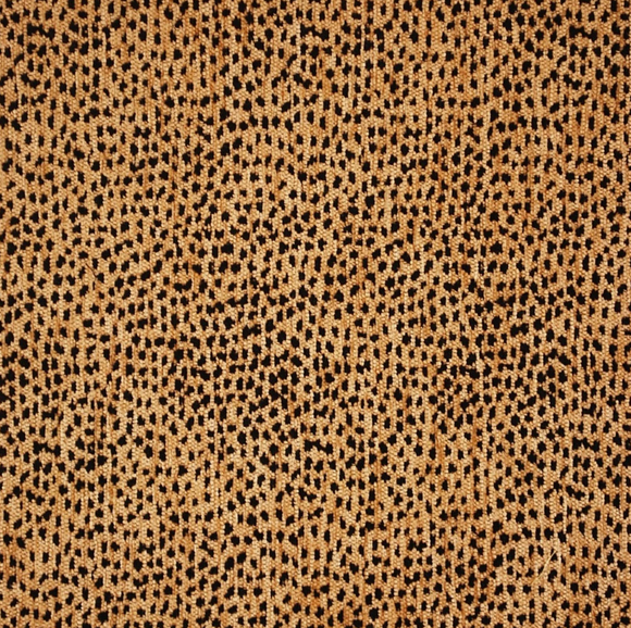 De Leo Siamese Chocolate Brown/Tan Leopard Cheetah Reversible Chenille Decorator Fabric