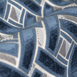 King Textiles Crossing Indigo Cut Velvet Decorator Fabric