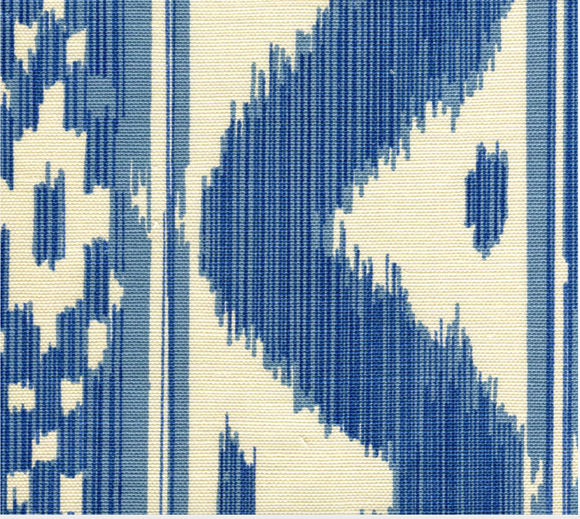 5.25 Yards Quadrille China Seas Bali Hai Blue on White Decorator Fabric