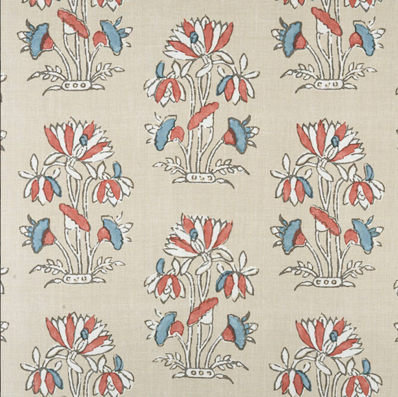 6.2 Thibaut Lily FlowerBeige and Sunbaked Decorator Fabric