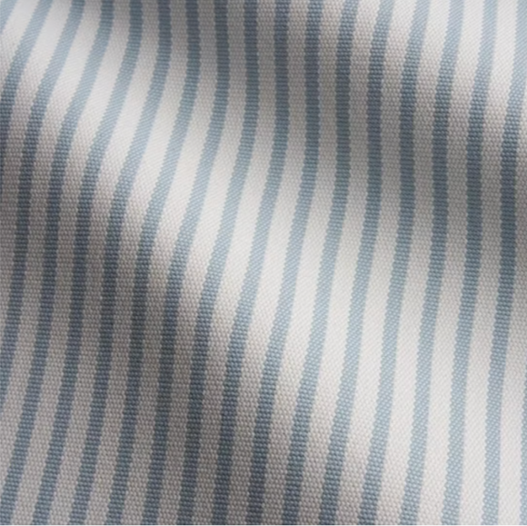 6.6 Yards Or 6.3 Yards Perennials Jake Stripe Ice Blue Indoor/Outdoor Decorator Fabric