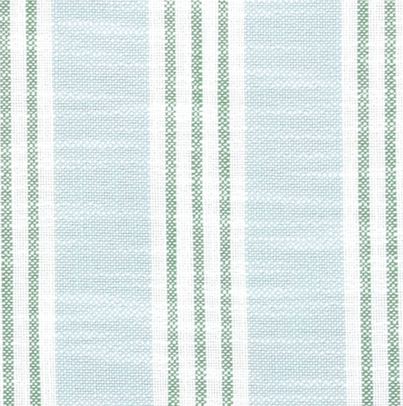 5 Yards Thibaut Southport Stripe Seafoam and Kelly Green Inside Out Decorator Fabric