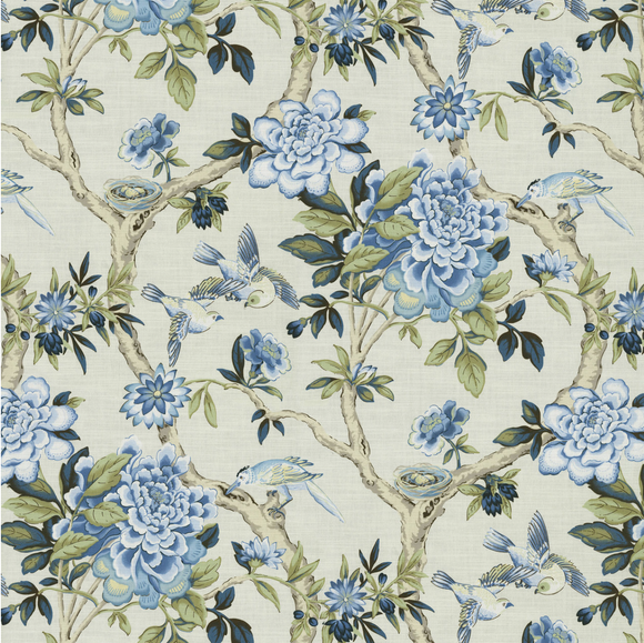 P K Lifestyle Waverly Mudan Porcelain Decorator Fabric