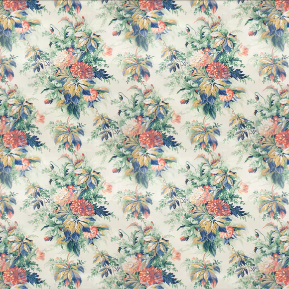 2 Yards 7383-7 Claydon Print Vintage Bassett Mcnab Decorator Fabric