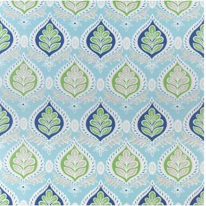 2.375 Yards Thibaut Midland Blue and Green Decorator Fabric