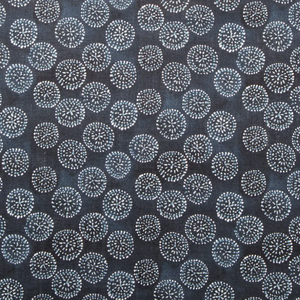 2.6 Yards Rebecca Atwood Dotted Floral Navy Decorator Fabric