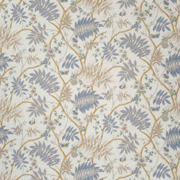 2.6 Yards Cowtan and Tout Fontanges Blue, Cream Decorator Fabric