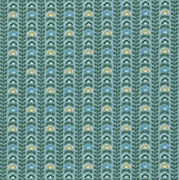 1.3 Yaards Lisa Fine Calista Peacock Performance Decorator Fabric