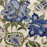 1.1 Yards P Kaufmann Mayleen Norio Peacock Jacobean Decorator Fabric