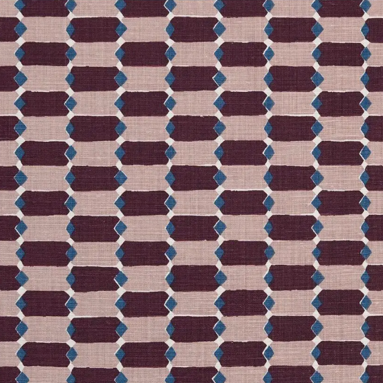 3.7 Yards McLaurin & Piercy Oxford Berry Decorator Fabric