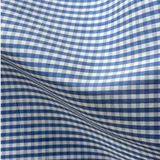6.1 Yards Periwinkle & White Checkered Crisp White Taffeta Silk Decorator Fabric