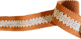 Chevron Stripe Salmon/Eggshell Decorative Trim Tape