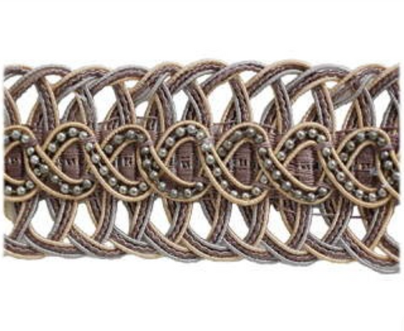 2.6 Yards Mulberry Home Jesters Braid Champagne T30461-J118 Decorative Trim