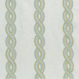 Caribbean Blue and Green Traditional Embroidery M2794 Conceptualizer Decorator Fabric