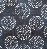 2.6 Yards Rebecca Atwood Dotted Floral Navy Decorator Fabric