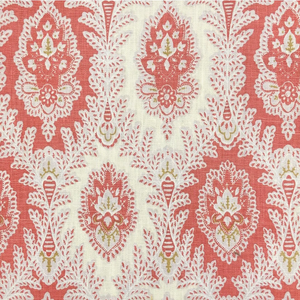 4.7 Yards Jane Shelton 6245-2 Brighton Red/GreyDecorator Fabric