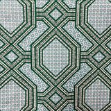 Eyelet Maize in Green and Blue Decorator Fabric