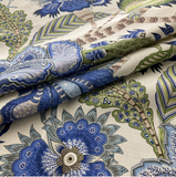 1.1 Yards P Kaufmann Mayleen Norio Peacock Jacobean Decorator Fabric