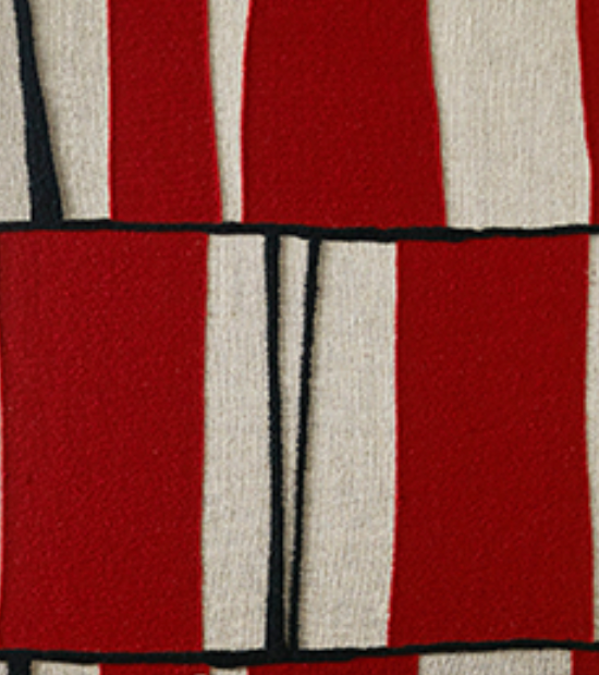 FaB Blanch (Red) - FAB400 3枚セット 6 Yards Pierre Frey Zeppelin Boussac Coquelicot Decorator Fabric