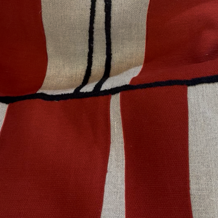 FaB Blanch (Red) - FAB400 3枚セット 6 Yards Pierre Frey Zeppelin Boussac Coquelicot Decorator Fabric