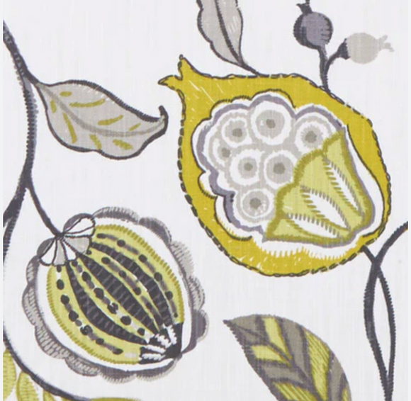 2.2 Yards Clarke and Clarke Kayo Chartreuse /Charcoal F1288-02 Decorator Fabric