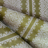 Kogin Stripe Lime Decorator Fabric