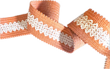 Chevron Stripe Salmon/Eggshell Decorative Trim Tape