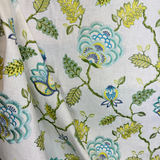 Covington Wheaton Embroidered Drapery Fabric in 548-Isle Waters Decorator Fabric - Savvy Swatch