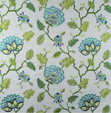 Covington Wheaton Embroidered Drapery Fabric in 548-Isle Waters Decorator Fabric - Savvy Swatch